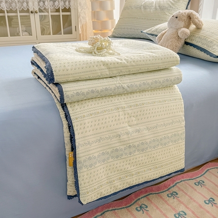 91家纺网 家纺一手货源 找家纺 （总）梦依依 2025新款小清新印花系列全棉夏被大豆夏被