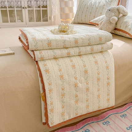 91家纺网 家纺一手货源 找家纺 （总）梦依依 2025新款小清新印花系列全棉夏被大豆夏被