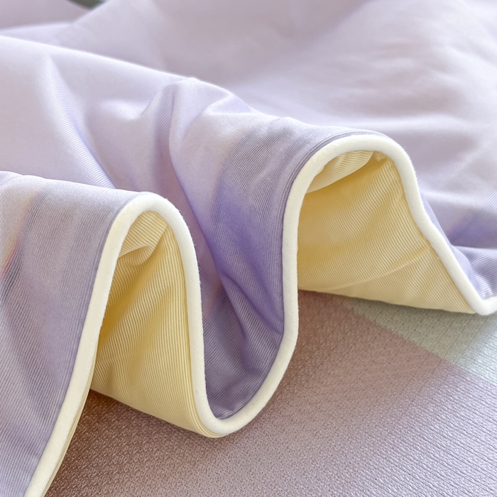 91家纺网 家纺一手货源 找家纺 博雅 2025新款A类大版数码印花冰丝凉席可组合凉感丝夏被-卡皮巴拉 星星卡皮巴拉