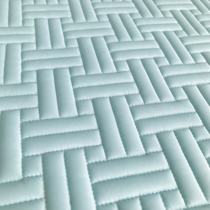 91家纺网 家纺一手货源 找家纺 欧邦2025新款纯色加厚乳胶床笠三件套 饼干花-湖蓝