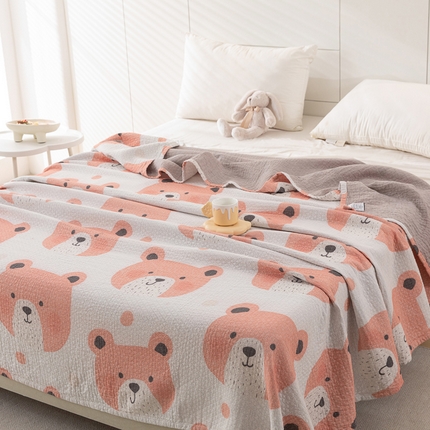 91家纺网 家纺一手货源 找家纺 （总）乐家毛巾被（工厂自产自销） 2025春夏新款三层全棉纯棉印花毛巾被