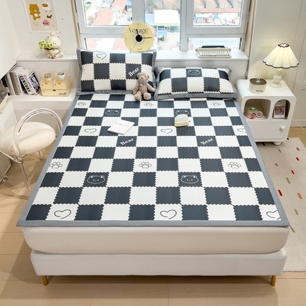 91家纺网 家纺一手货源 找家纺 （总）斯尔顿 2025新款炭光冰丝凉席