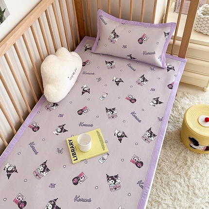 91家纺网 家纺一手货源 找家纺 （总）嗨生活 2025新款 正版授权三丽鸥儿童凉席 幼儿园凉席 冰丝席