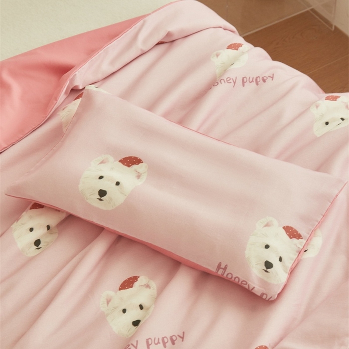 91家纺网 家纺一手货源 找家纺 艾佳宝贝 2025新款A类儿童全棉多功能单被套可拆式夏被四季被子 乖萌小狗