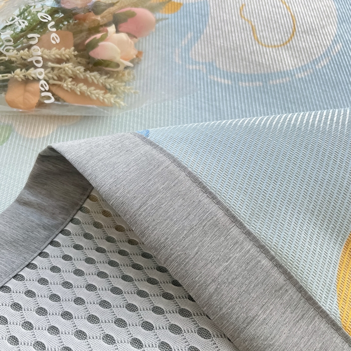 91家纺网 家纺一手货源 找家纺 懒猫家纺 2025春夏新款250D数码印花冰丝席凉席席子 可爱鸭