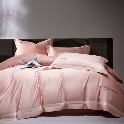 91家纺网 家纺一手货源 找家纺 （总）佳汐蓝家纺 2025春夏新款新疆棉纯棉轻奢四件套（贴边款）