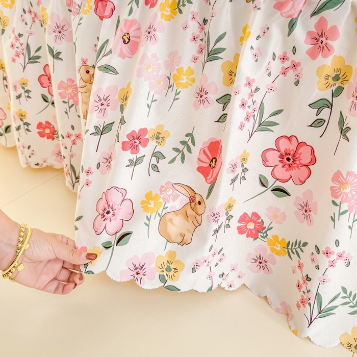 91家纺网 家纺一手货源 找家纺 莎臣豹 2025新款植物羊绒单品单件单床裙可配床裙三件套 玫瑰园