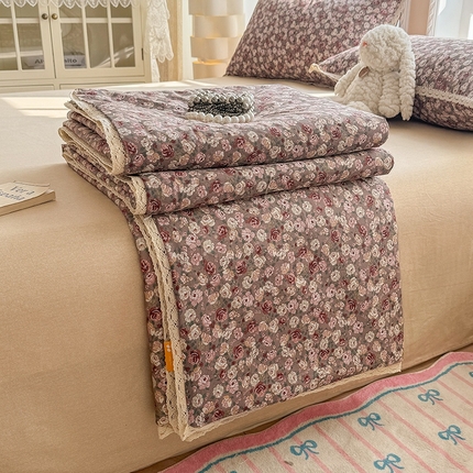 91家纺网 家纺一手货源 找家纺 （总）梦依依 2025新款小清新印花系列全棉夏被大豆夏被