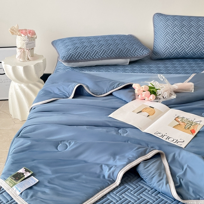 91家纺网 家纺一手货源 找家纺 （总）欧邦2025新款纯色加厚乳胶床笠三件套