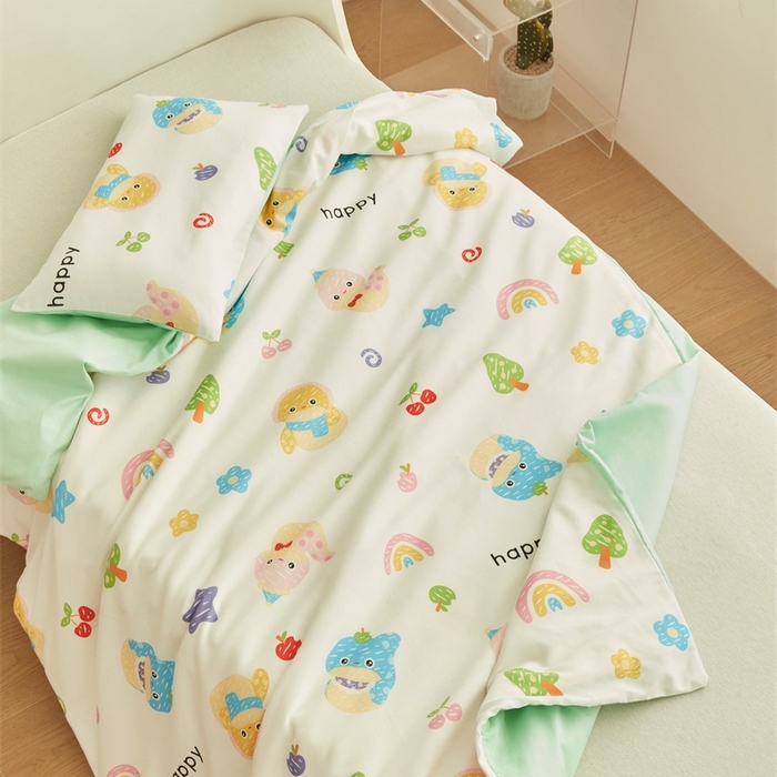 91家纺网 家纺一手货源 找家纺 艾佳宝贝 2025新款A类儿童全棉多功能单被套 贪吃蛇