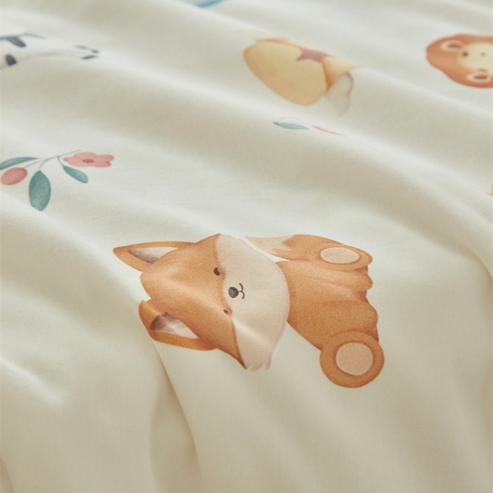 91家纺网 家纺一手货源 找家纺 艾佳宝贝 2025新款A类儿童全棉多功能单被套可拆式夏被四季被子 萌趣动物园