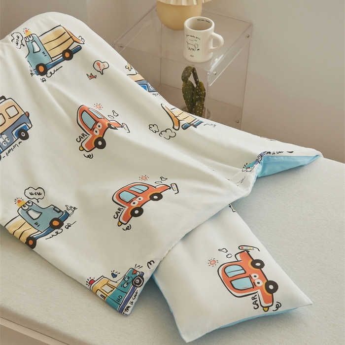 91家纺网 家纺一手货源 找家纺 （总）艾佳宝贝 2025新款A类儿童全棉多功能单被套可拆式夏被四季被子