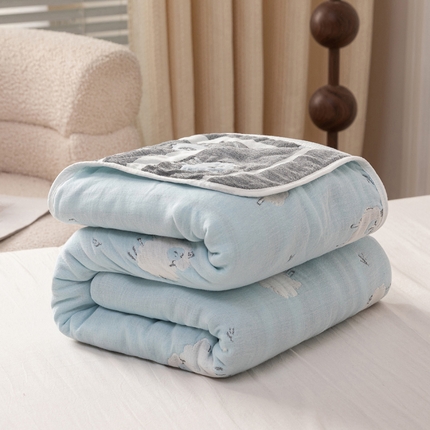 91家纺网 家纺一手货源 找家纺 （总）乐家毛巾被（工厂自产自销） 2025春夏新款亲肤舒适六层纱布被