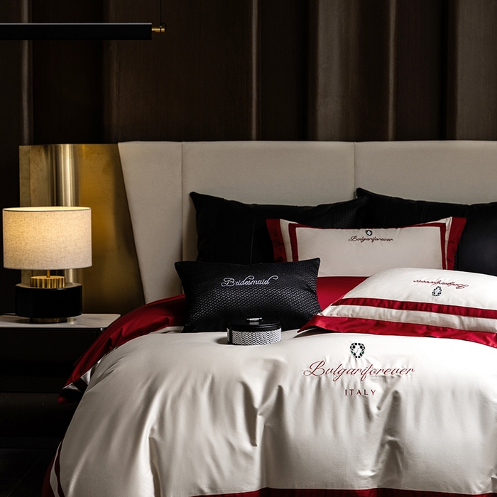 91家纺网 家纺一手货源 找家纺 （总）瑞雪家居 2025新款全棉50S双股长绒棉四件套-宝莱