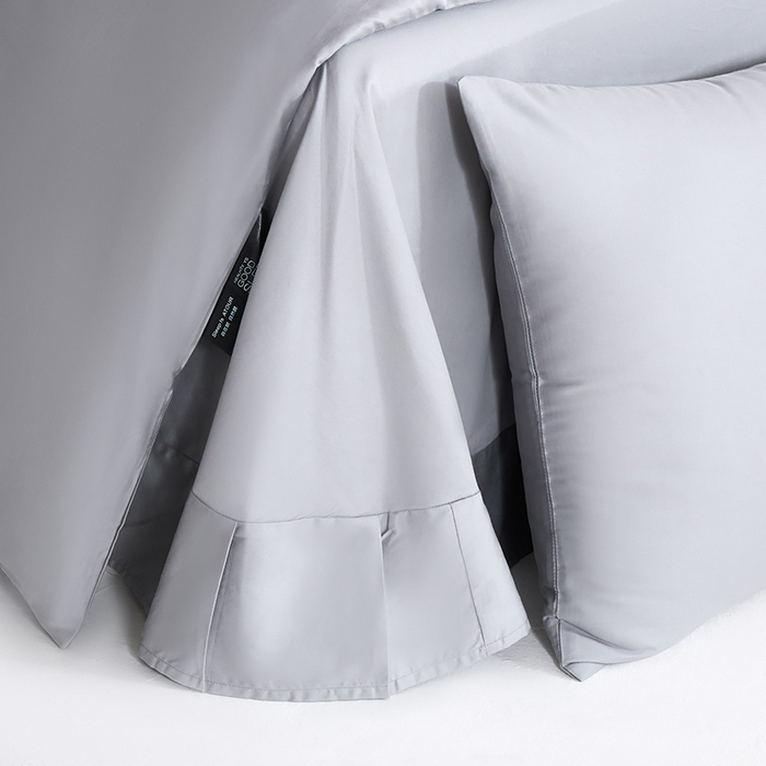 91家纺网 家纺一手货源 找家纺 闲鱼家纺 2025新款亲肤舒适60S黑标A类全棉纯色四件套单被套单床笠-风格一单被套单床笠-风格二 星辰灰