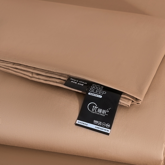 91家纺网 家纺一手货源 找家纺 闲鱼家纺 2025新款亲肤舒适60S黑标A类全棉纯色四件套单被套单床笠-风格一单被套单床笠-风格二 香槟驼