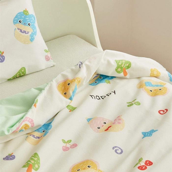 91家纺网 家纺一手货源 找家纺 艾佳宝贝 2025新款A类儿童全棉多功能单被套 贪吃蛇