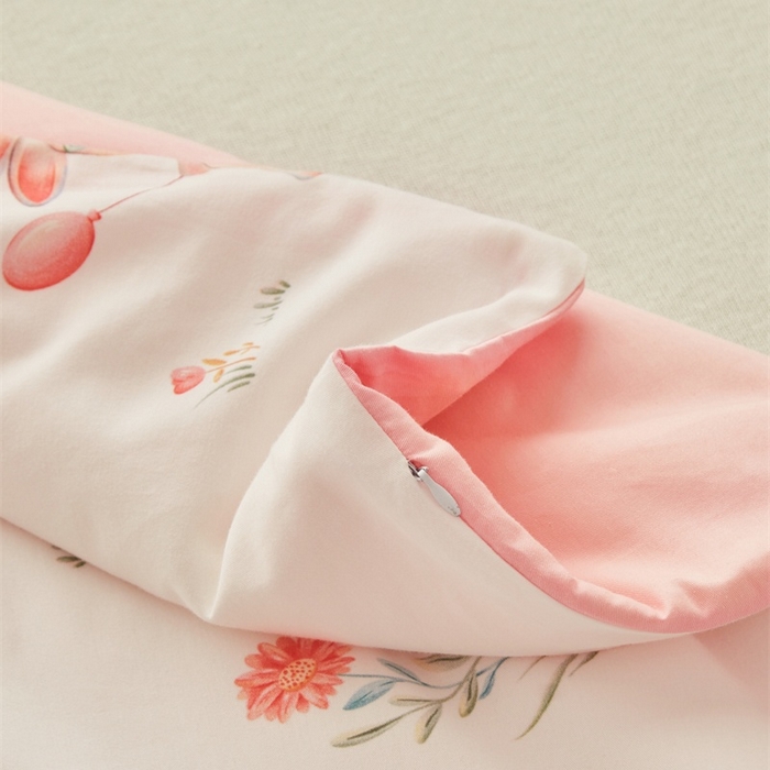 91家纺网 家纺一手货源 找家纺 艾佳宝贝 2025新款A类儿童全棉多功能单被套可拆式夏被 春日游玩