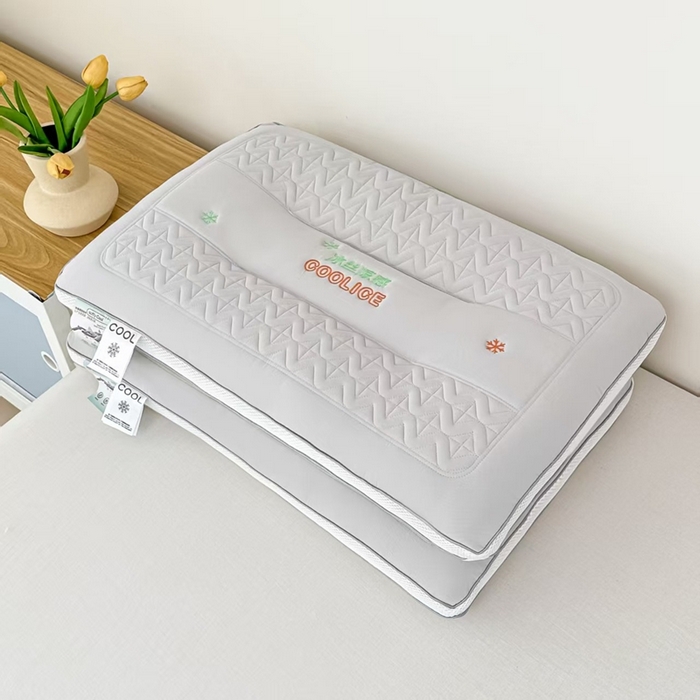 91家纺网 家纺一手货源 找家纺 宇诺家纺 2025新款冰丝凉感枕芯 灰色 800克