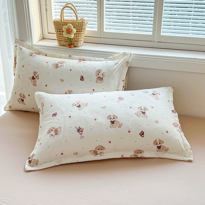 91家纺网 家纺一手货源 找家纺 西域种棉人·千百笠 2025新款A类新疆棉花夏凉被加宽包边水洗棉卡通印花吸湿透气棉花夏被空调被 凌香 樱桃狗