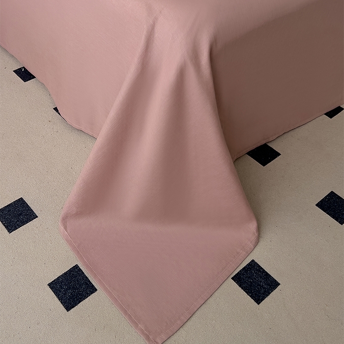 91家纺网 家纺一手货源 找家纺 优品阁  2025新款A类全棉有氧双层纱四件套 浅汐