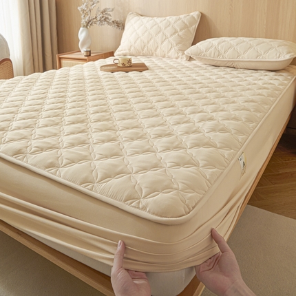 91家纺网 家纺一手货源 找家纺 （总）九亭家纺 2025新款A类大豆纤维防水夹棉床笠