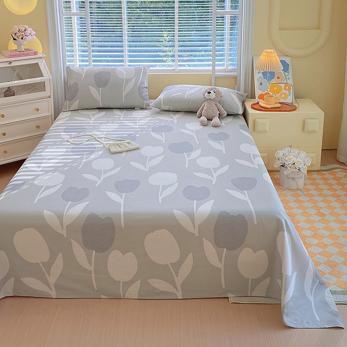 91家纺网 家纺一手货源 找家纺 爱彼家纺 2025新款锦柔老粗布席子凉席床单 人间白茶