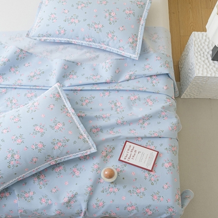 91家纺网 家纺一手货源 找家纺 （总）萌宝 2025老粗布新款纯棉细纱三枚缎卡帆布花边款软凉席床单提供买家秀