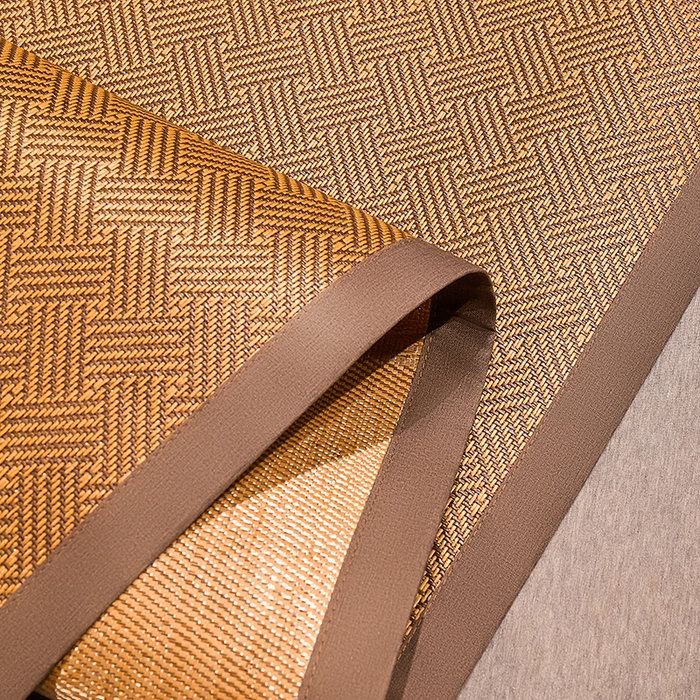 91家纺网 家纺一手货源 找家纺 （总）绒艺席业 2025新款艾草藤席冰丝双面席席子凉席