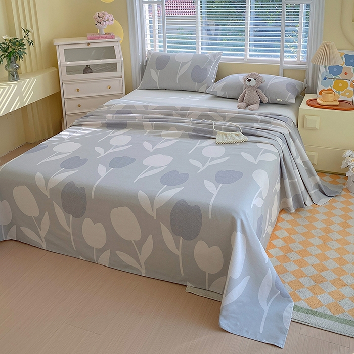 91家纺网 家纺一手货源 找家纺 爱彼家纺 2025新款锦柔老粗布席子凉席床单 人间白茶