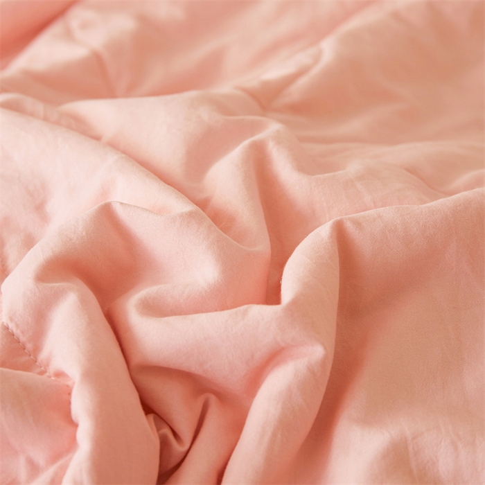 91家纺网 家纺一手货源 找家纺 西域种棉人·千百笠 2025新款A类100%新疆棉花夏凉被纯棉全棉填充毛巾绣绣花纯色双拼原棉空调被夏被 千寻仙粉