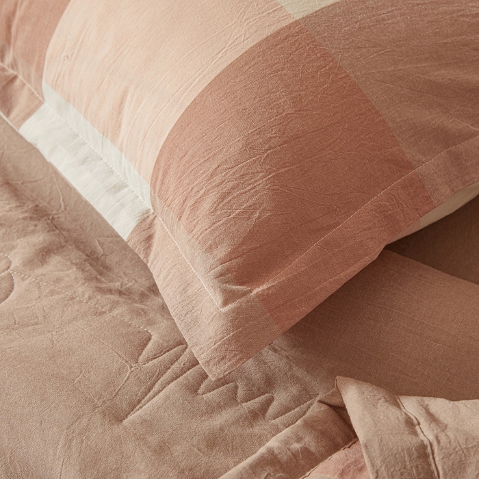 91家纺网 家纺一手货源 找家纺 西域种棉人·千百笠 2025新款A类100%新疆棉花夏凉被纯棉全棉填充原棉空调被手工宽边水洗棉夏被 卡其大格