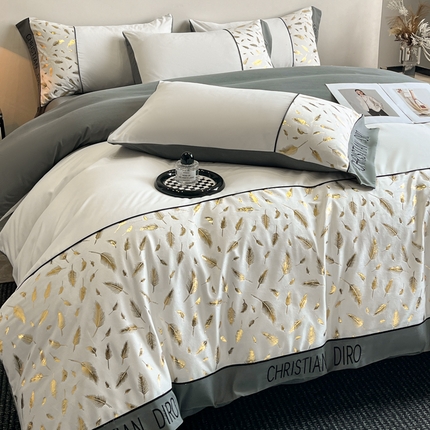 91家纺网 家纺一手货源 找家纺 （总）苏源家居 2025新款轻奢亲肤棉刺绣烫金工艺四件套