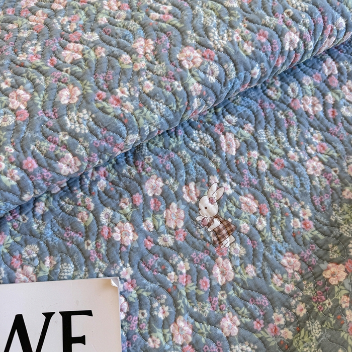 91家纺网 家纺一手货源 找家纺 宜梦家居【需要买家秀请联系老板】 2025新款双面纯棉夹层新疆棉花高温砂洗全棉床盖 银杉之梦