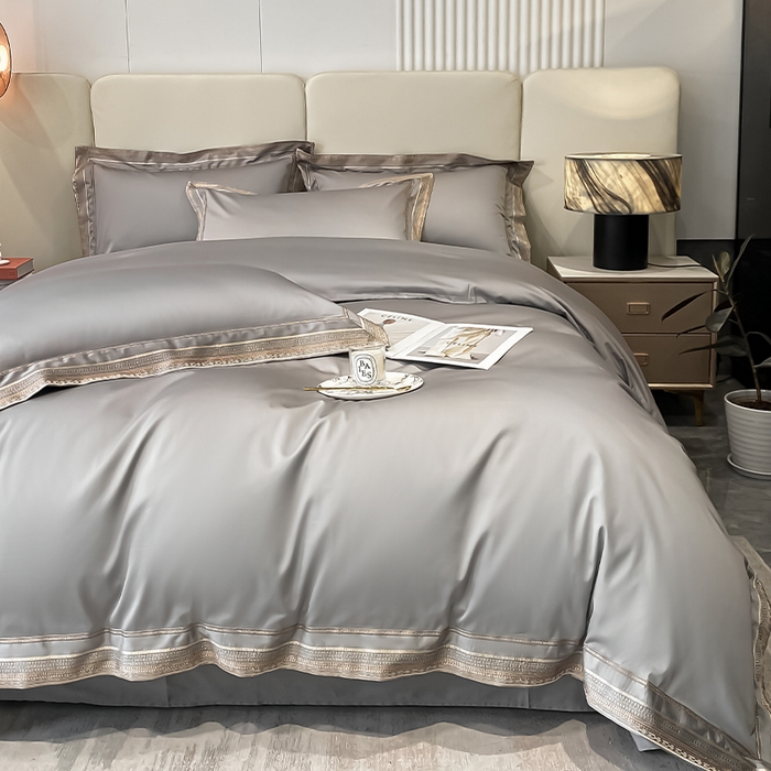 91家纺网 家纺一手货源 找家纺 （总）瑞驰家纺 2025新款长绒棉纯棉绣花四件套--千寻系列