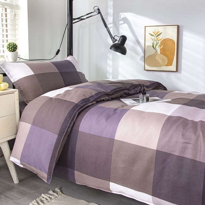 91家纺网 家纺一手货源 找家纺 悦织湾家纺 2025新款印花学生宿舍亲肤芦荟棉三件套单双人四件套轻奢印花磨毛床上用品 巴罗格