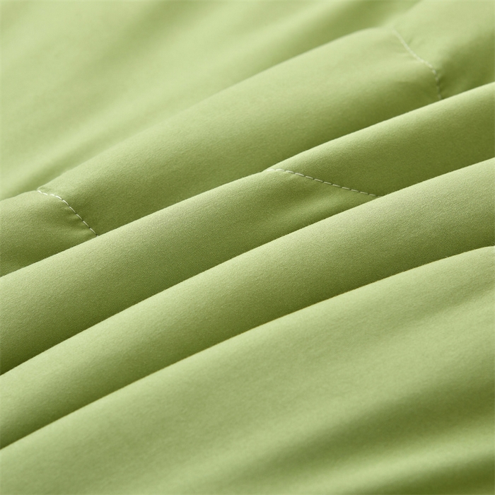 91家纺网 家纺一手货源 找家纺 西域种棉人·千百笠 2025新款A类100%新疆棉花夏凉被纯棉全棉填充毛巾绣绣花纯色双拼原棉空调被夏被 云暖-抹茶绿