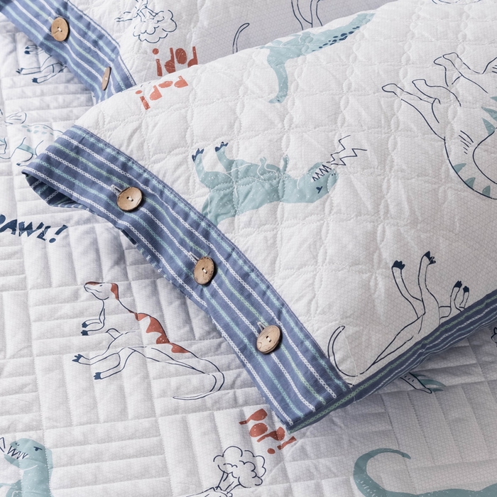 91家纺网 家纺一手货源 找家纺 优乐家纺 2025新款纯棉印花夹棉系列四件套-纽扣款新狂欢乐园