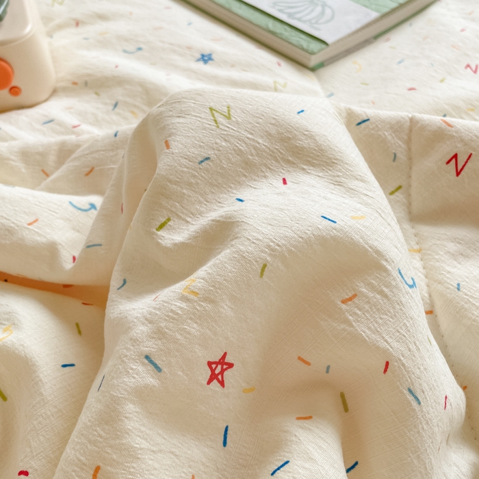 91家纺网 家纺一手货源 找家纺 老帅的工厂店 2025新款a类云感双层纱7a抗菌夏被床盖四件套 织梦