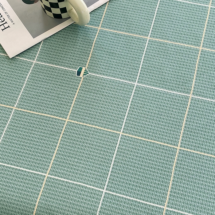 91家纺网 家纺一手货源 找家纺 爱彼家纺 2025新款锦柔老粗布席子凉席床单 绿条格