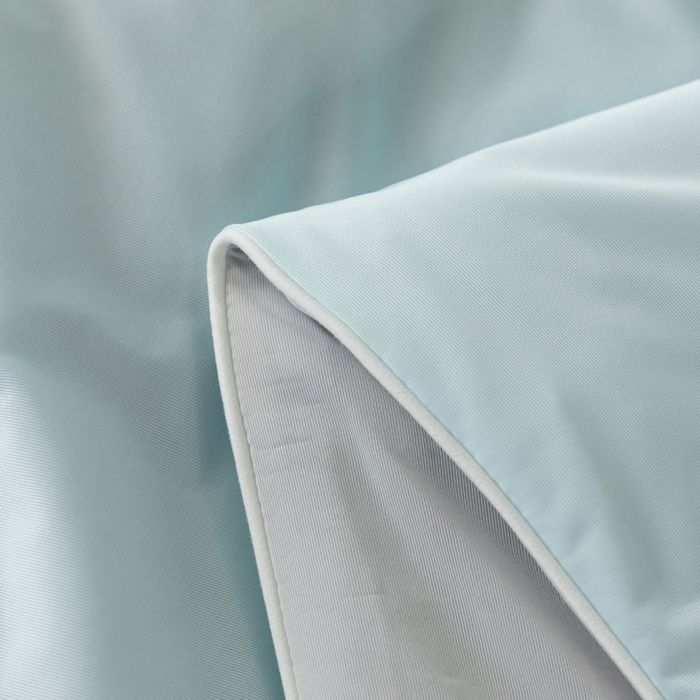 91家纺网 家纺一手货源 找家纺 瑜珠家纺 2025新款瑜珠云母凉感丝夏被 蓝+灰