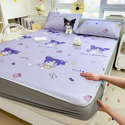 91家纺网 家纺一手货源 找家纺 （总）斯尔顿 2025新款炭光冰丝凉席-床笠款