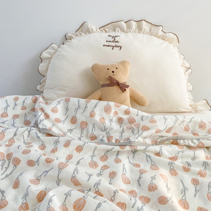 91家纺网 家纺一手货源 找家纺 潮邦 2025新款全棉双层纱多功能盖毯 白露-白