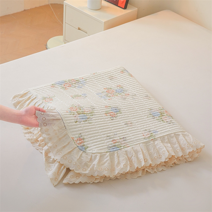 91家纺网 家纺一手货源 找家纺 （总）恒爱家纺2025新款全棉纯棉韩版花边床盖