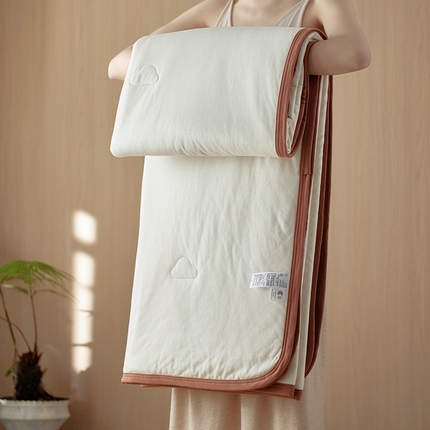 91家纺网 家纺一手货源 找家纺 （总）安莱生活 2025新款全棉纯棉云感针织棉双拼夏被夏凉被空调被