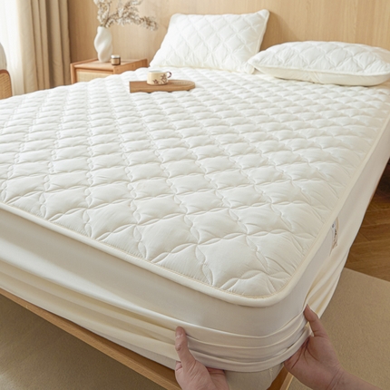 91家纺网 家纺一手货源 找家纺 （总）九亭家纺 2025新款A类大豆纤维防水夹棉床笠