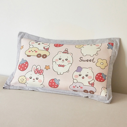 91家纺网 家纺一手货源 找家纺 嗨生活 2025新款A类儿童冰藤枕套 幼儿园枕套 儿童枕套 开心乐园
