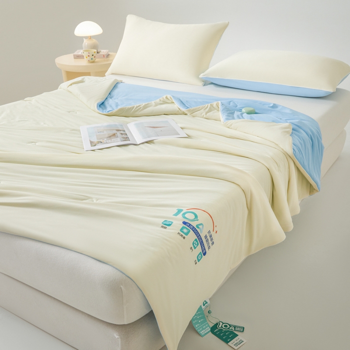 91家纺网 家纺一手货源 找家纺 宝士康家纺 2025春夏新款10A抗菌凉感丝夏被夏凉被空调被 米兰兰