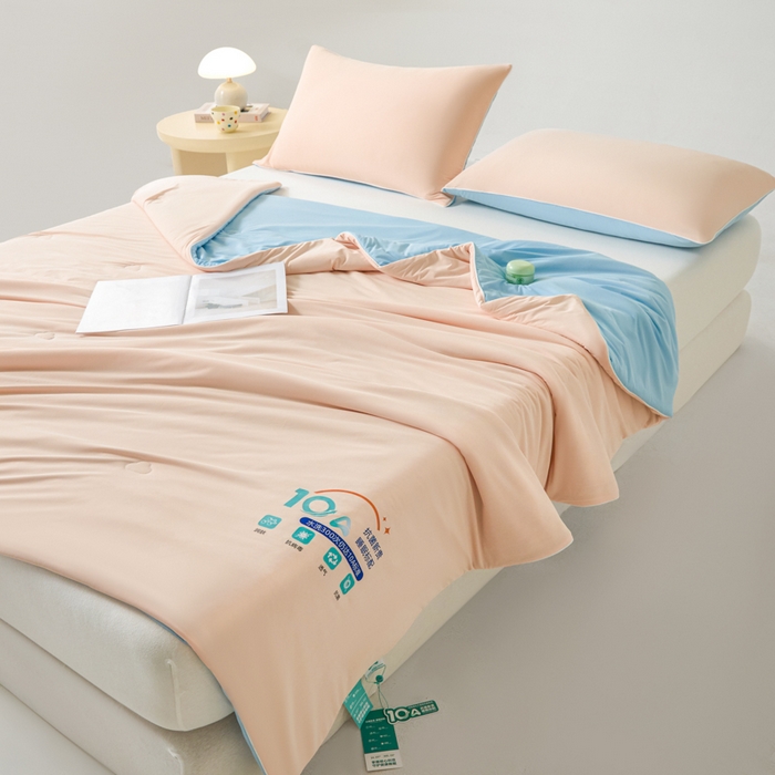 91家纺网 家纺一手货源 找家纺 宝士康家纺 2025春夏新款10A抗菌凉感丝夏被夏凉被空调被 玉兰啵啵