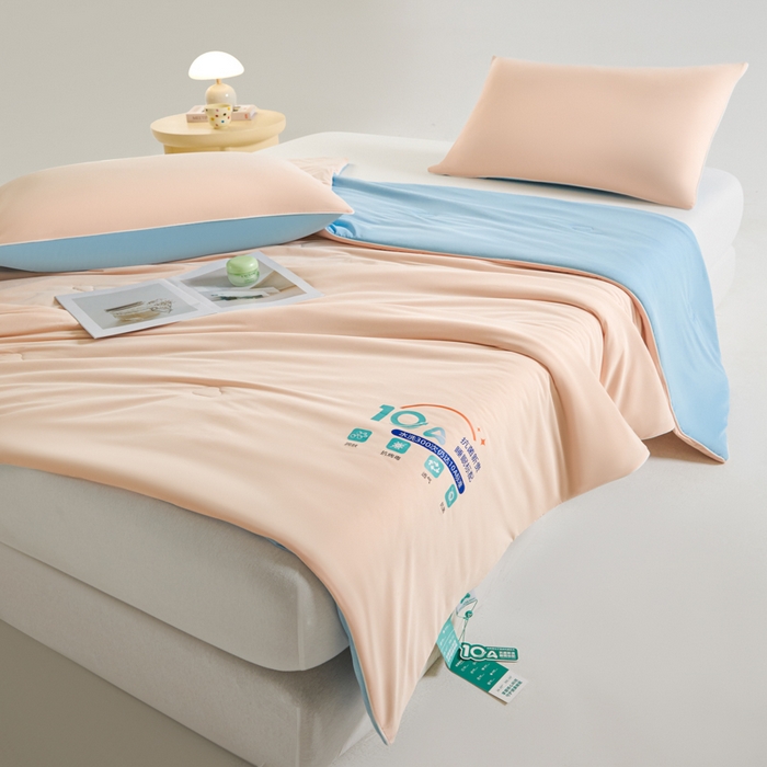 91家纺网 家纺一手货源 找家纺 宝士康家纺 2025春夏新款10A抗菌凉感丝夏被夏凉被空调被 玉兰啵啵